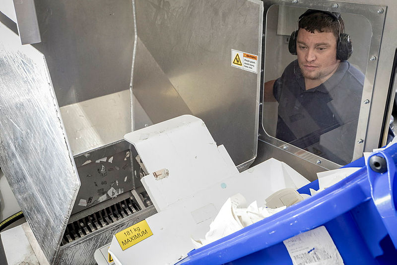 Ryan Smithyman leading the operations from the inside of the lorry